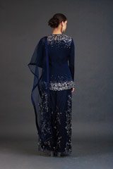 Navy Blue Scintillating Sharara Setuntitled (9 of 10)